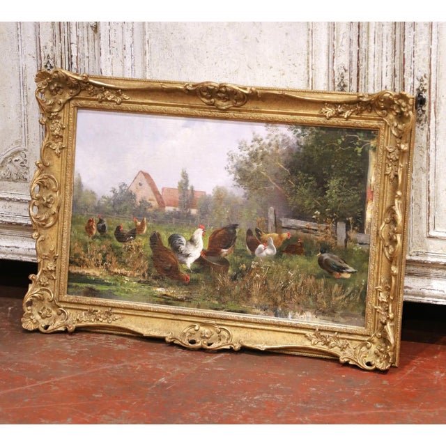 Bring timeless pastoral charm and rich decorative presence to an interior with this beautifully executed antique farmyard...