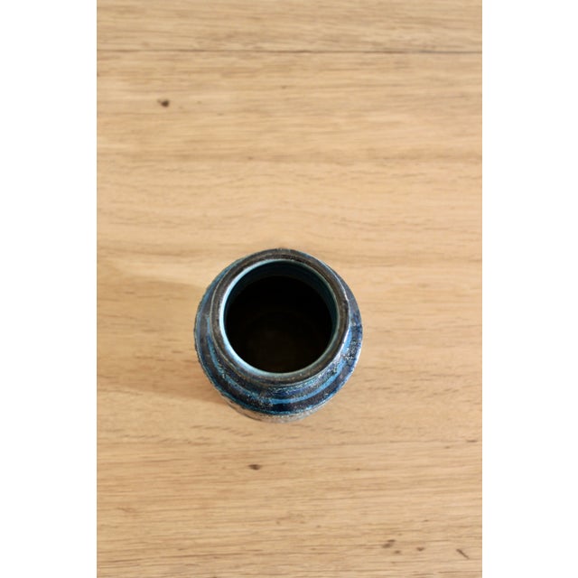 Rimini Blu Ceramic Vase by Aldo Londi for Bitossi, Italy, 1960s For Sale - Image 6 of 8