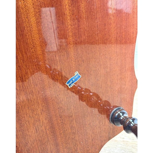 Vintage Italian Rococo Marquetry Fruitwood Console Hall Table For Sale - Image 12 of 12