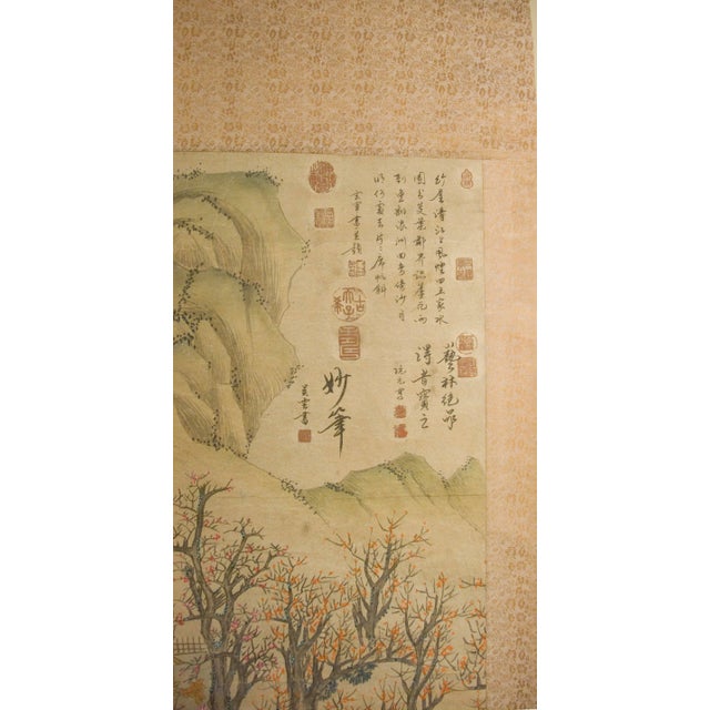 Early 20th Century Early 20th Century Chinese Landscape Scroll For Sale - Image 5 of 10