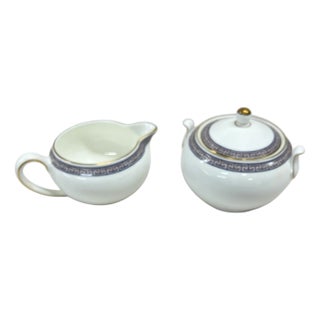 Wedgwood “Palatia” Pattern Creamer & Sugar - A Pair For Sale