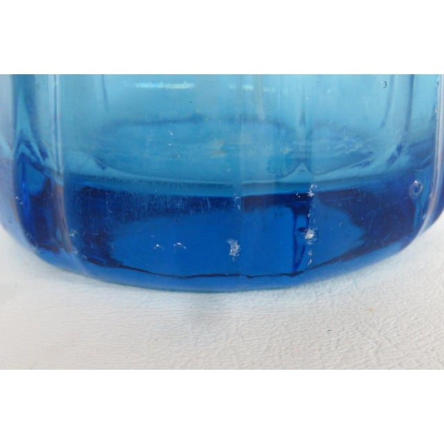 Larocco Bros Blue Glass Seltzer Bottle 26 Oz Middletown Ny Made in Czech 4822b For Sale - Image 13 of 18