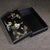 Black Vintage Chinese Rosewood Box | Mother-of-Pearl & Gemstone Inlaid Crane & Pine Motif For Sale - Image 8 of 9