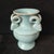 Art Deco Chinese Ceramic Vase,Ru Ware Celadon Glaze Porcelain Vase Hand Carved Four Goat Head Statue For Sale - Image 3 of 9