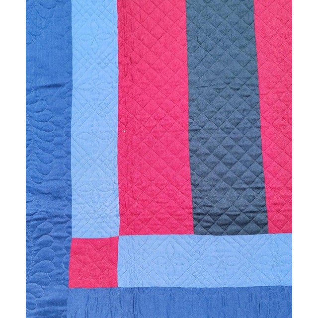 Folk Art Amish Lancaster Co. , Pa. Bars Quilt For Sale - Image 3 of 6