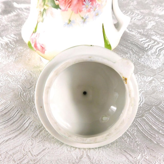 Late 18th Century Unmarked Floral Chocolate Pot With Dimensional Flower Details For Sale - Image 11 of 13