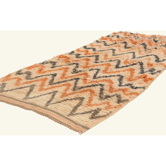 22086 Vintage Azilal Moroccan Rug, 02'08 x 06'04. The Sacred Waters: A Vintage Azilal Moroccan Masterpiece of Life's...