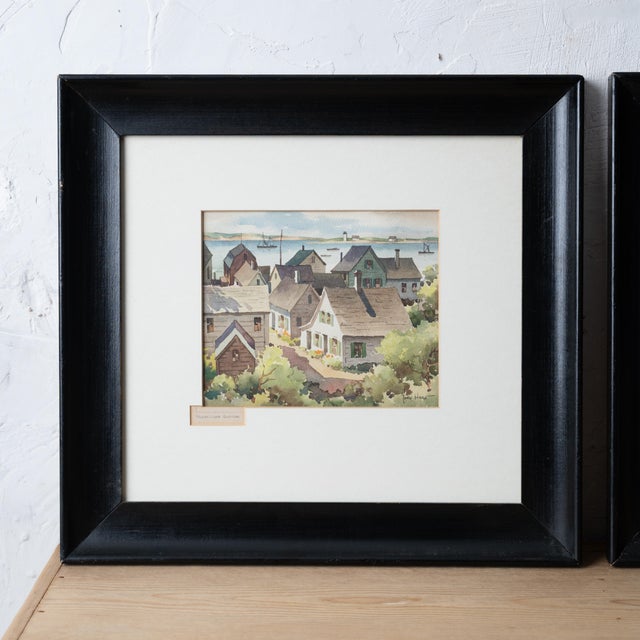 John Cuthbert Hare Watercolor Paintings - Cape Cod and Provencetown - Set of 2 For Sale - Image 4 of 5
