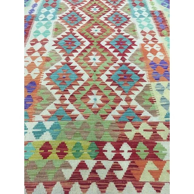 Hand Knotted Traditional Design Uzbek Kilim. 5'0" X 6'8" For Sale In Los Angeles - Image 6 of 7