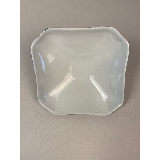 English Antique English Staffordshire Blue Willow Covered Serving Dish For Sale - Image 3 of 6