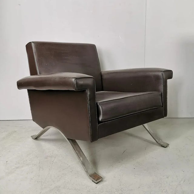 Brown 875 Armchair by Ico Parisi for Cassina, 1960s For Sale - Image 8 of 8