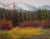 Meadow in the Rockies by Lorenzo Chavez | Pastel Landscape of mountains and forested meadow For Sale