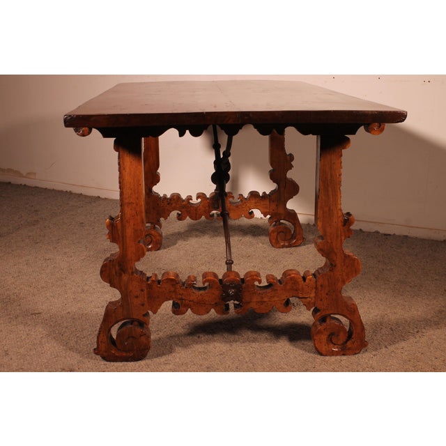 17th Century Spanish Renaissance Table in Light Walnut For Sale - Image 13 of 14