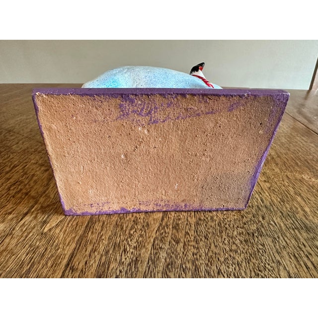 Vintage Tonalá Mexican Pottery Ceramic Winged Pig Piggy Bank Signed “Ortega” For Sale - Image 9 of 9