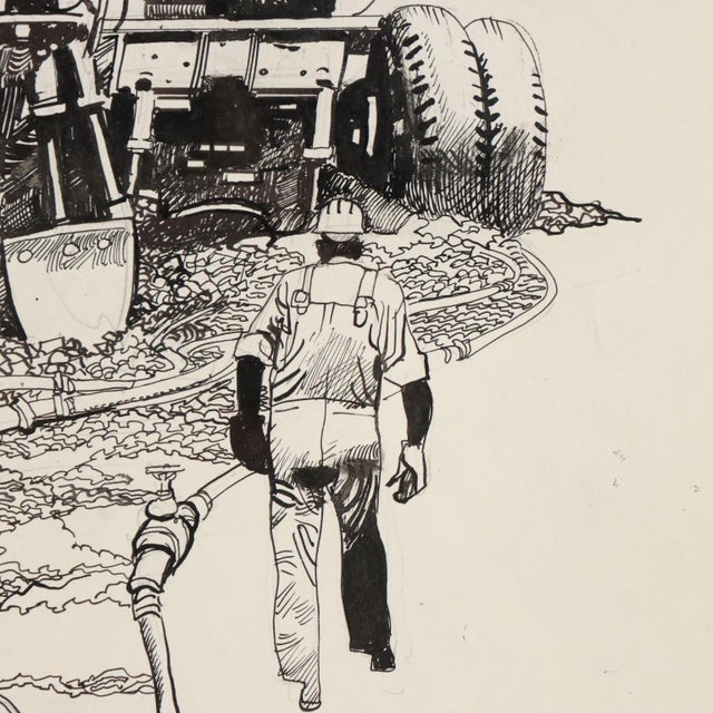 Sergio Toppi, Figurative Composition, Mixed Media on Paper For Sale - Image 6 of 12