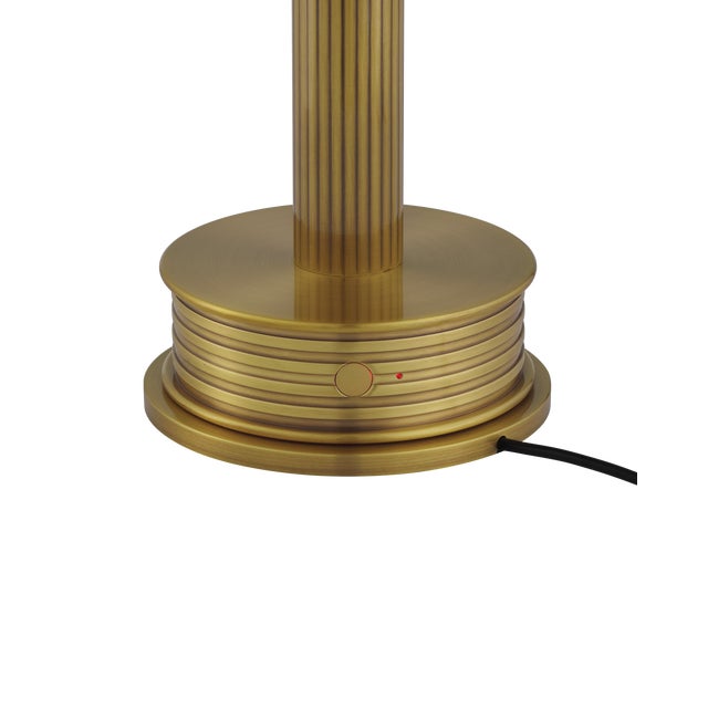 Currey & Company Promenade Brass Cordless Table Lamp For Sale In Atlanta - Image 6 of 7