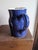 Mid 20th Century Vintage Digoin Grespots #2 Blue Stoneware Farmhouse Pitcher 6.75" Tall Vintage ~ Made in France For Sale - Image 5 of 12