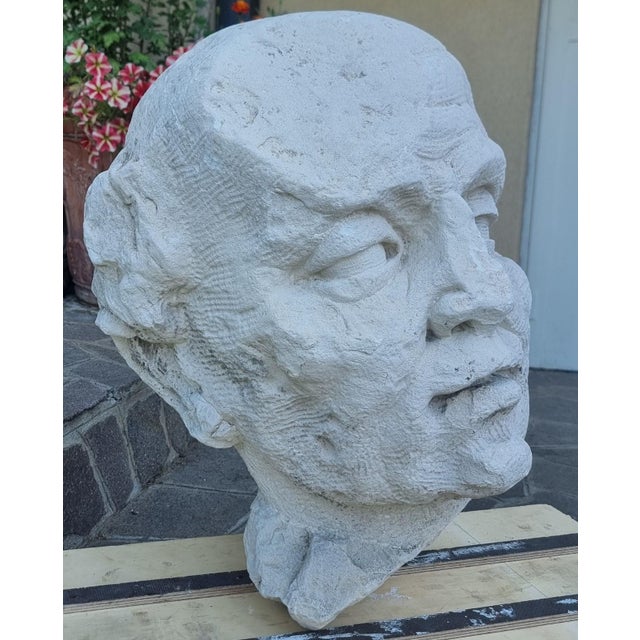 1920s Head of Philosopher, 1920, Stone For Sale - Image 5 of 12