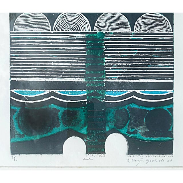 1960s Kenji Yoshida "Oribe" Woodblock Print, 3/30 Signed, 1968 For Sale - Image 5 of 12