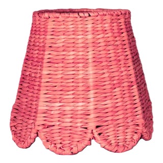 Seagrass Shade Cover (Scalloped in Orange) For Sale