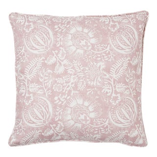 Schumacher Pomegranate Print Pillow in Petal For Sale