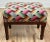Vintage Colorful Patterned Needlepoint Footstool For Sale - Image 9 of 12