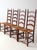 Set of 4 Antique Ladder Back Chairs With Rush Seats For Sale - Image 10 of 12