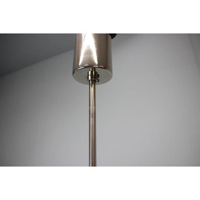 Czechoslovak Cut Glass and Chrome Pendant Light from Kamenický Šenov, 1970s For Sale - Image 6 of 13