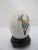 Chinese Cloisonne White Hand Painted Enamel Bird & Lotus in Clouds Egg With Stand For Sale - Image 4 of 8