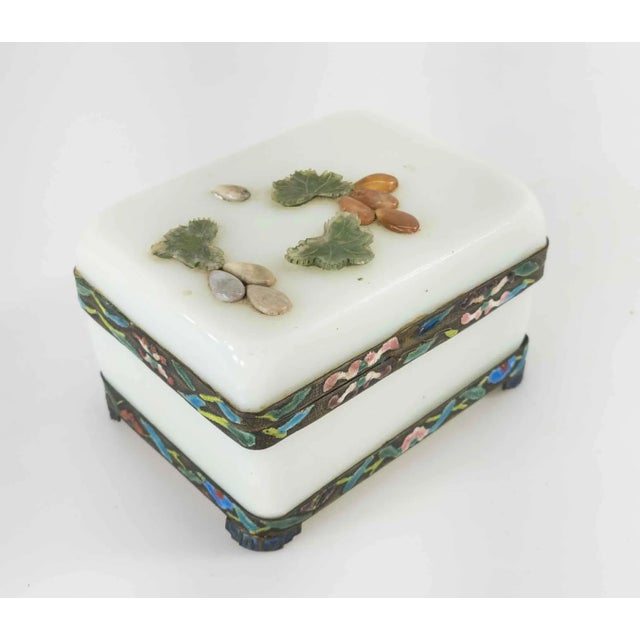 Chinese White Peking Opaline Glass Box For Sale - Image 10 of 10