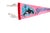 Vintage Seaworld felt flag pennant circa 1970. A pink, red, blue, and white mid-century souvenir from SeaWorld in Orlando,...
