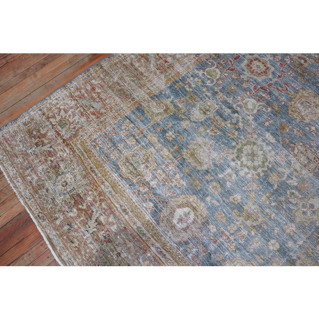 Blue Rust Antique Persian Mahal rug no. j2235 For Sale - Image 4 of 10