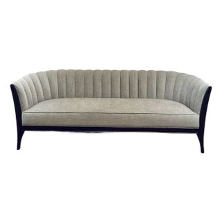 Global Views Modern Gray Chanel Back Sofa For Sale