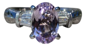 The Yaretzi: Ladies 14K Engagement Ring set with 2.64 CT Afghani Kunzite and Diamonds