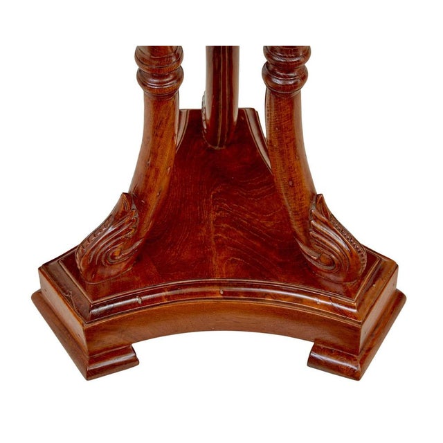 Early 20th Century Carved Teak Side Table, 1920s For Sale - Image 4 of 8