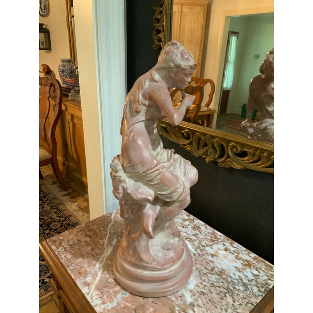 Brown Reproduction of Mathurin Moreau’s “La Source” – French Academic Classical Sculpture Great for Neoclassical, English & Grand Tour Decor. See Pics! For Sale - Image 8 of 12