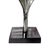 2020s Pair of Tall Contemporary Decorative Polished Silver Metal Leaf Sculptures For Sale - Image 5 of 5
