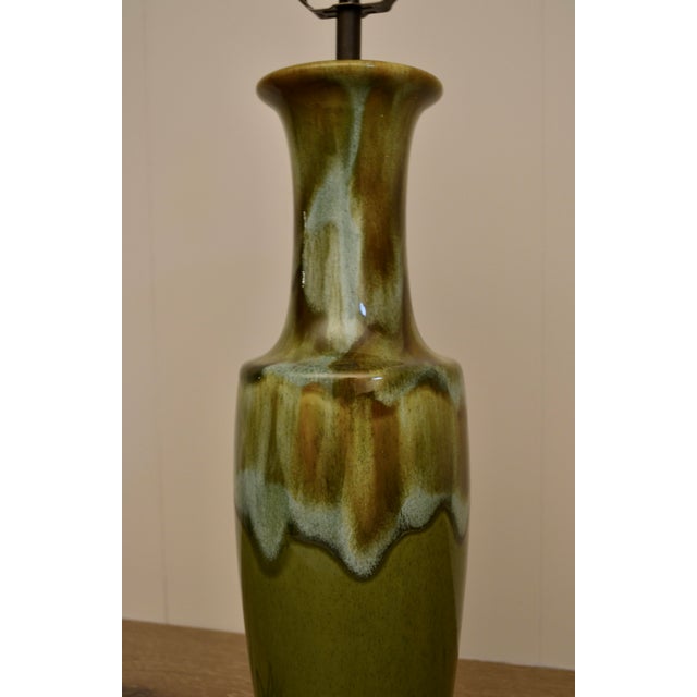 Mid Century Studio Ceramic Lamp For Sale - Image 4 of 5