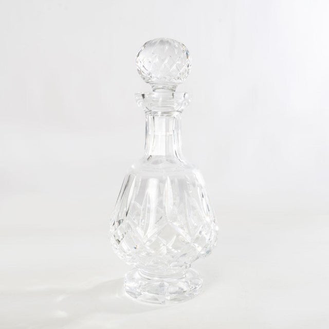 Waterford Crystal Mid 20th Century Waterford Lismore Footed Decanter For Sale - Image 4 of 8