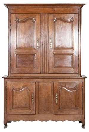 Large French Oak 2-Body Buffet, 1800