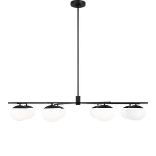 ED Ellen DeGeneres by Visual Comfort Studio Lune Extra Large Chandelier, Aged Iron For Sale