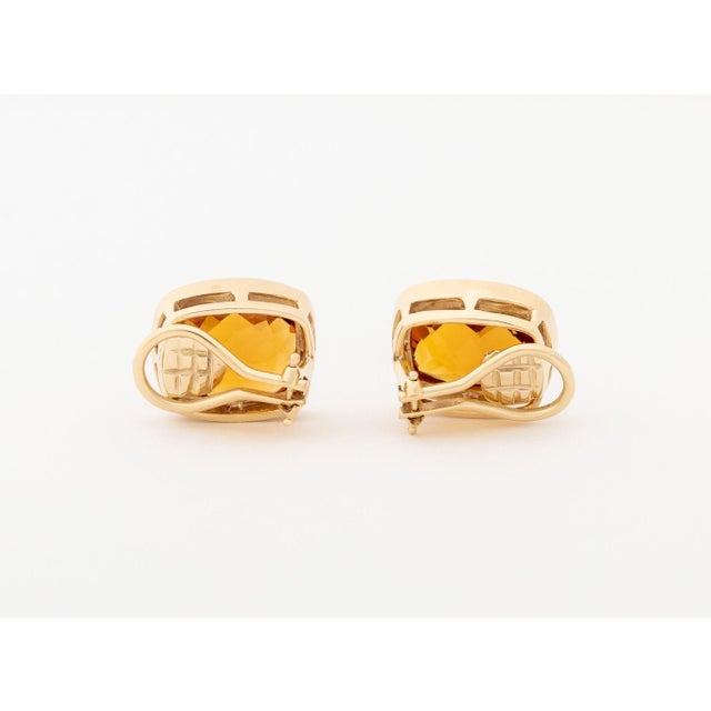 Modern Rose Gold and Citrine Clip Earrings For Sale - Image 9 of 10