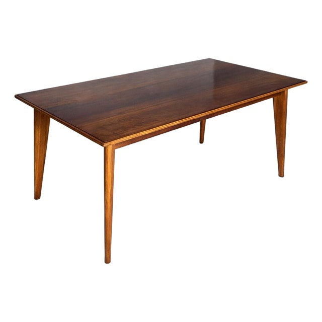 Mid-Century Walnut and Teak Plank Dining Table from Morris of Glasgow, 1960s For Sale