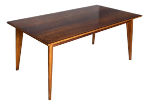 Mid-Century Walnut and Teak Plank Dining Table from Morris of Glasgow, 1960s