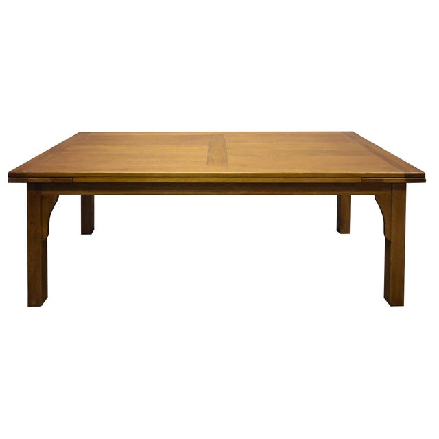 Mission Style Oak Stow Leaf Dining Table (2 Colors Available) - Walnut For Sale - Image 9 of 14