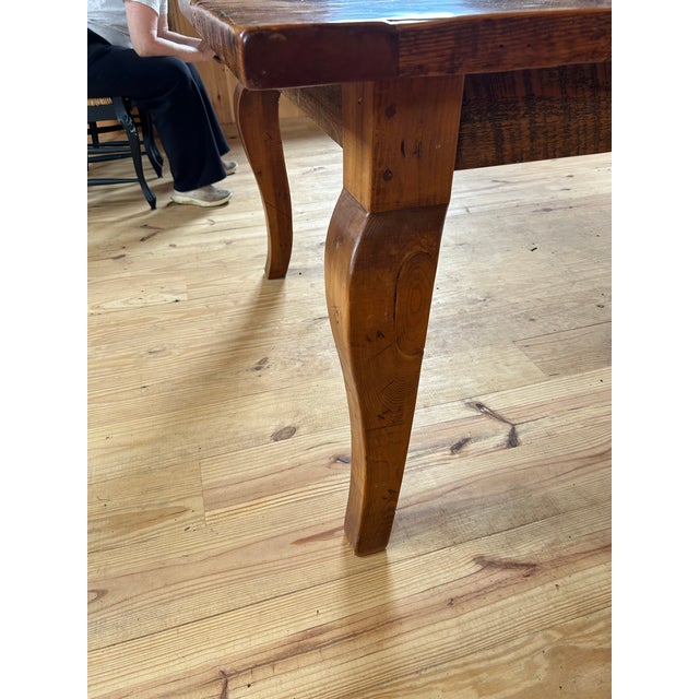 Monumental Repurposed Barn Wood Farm Table For Sale In Philadelphia - Image 6 of 17