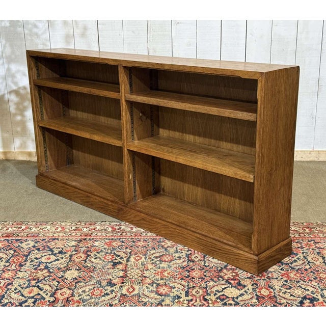 Vintage English Oak Bookcase, 1980s For Sale - Image 10 of 17