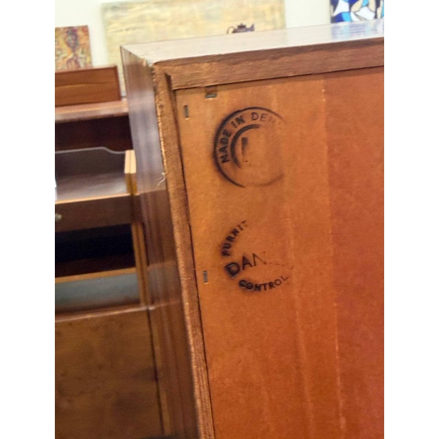 Brown Mid Century Danish Rosewood Sideboard by Poul Hundevad – Vintage Scandinavian Storage Cabinet For Sale - Image 8 of 10