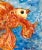 Nautical Original Watercolor Painting “Orange Fish” For Sale - Image 3 of 4