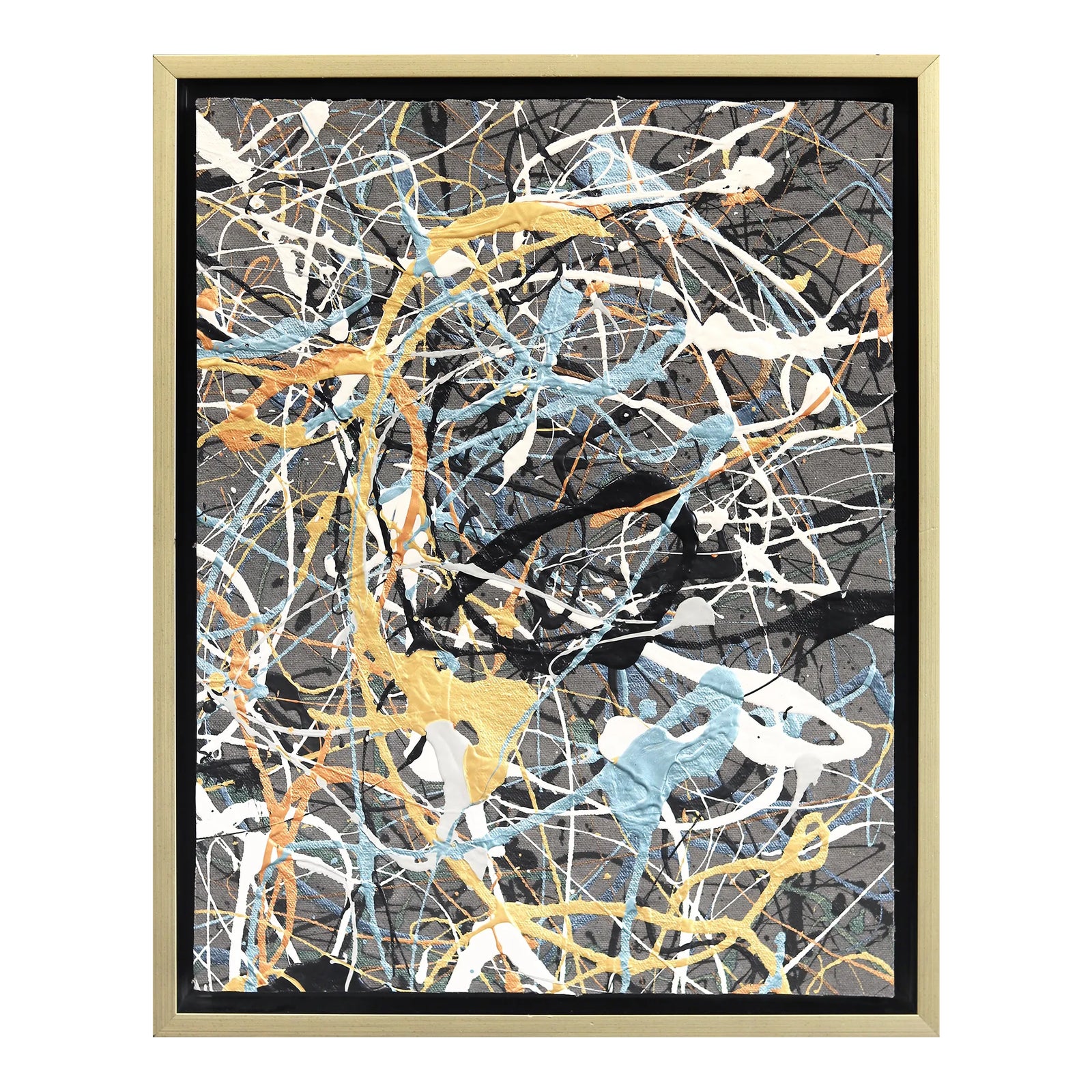 Play It Your Way 1 - Abstract Textural Painting Gold Frame Original ...